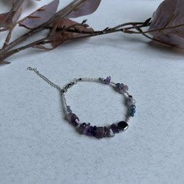 NUAR | Amethyst & Hematite Style Artisan Bracelet
