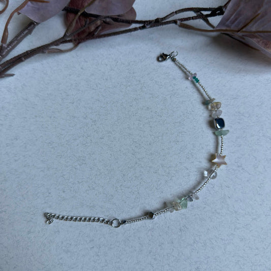 NUAR | Luminous Fluorite & Mother of Pearl Style Bracelet