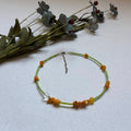 Vibrant Yellow Coral & Crystal Beaded Necklace