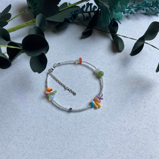 NUAR | Opal & Coral Style Artisan Anklet